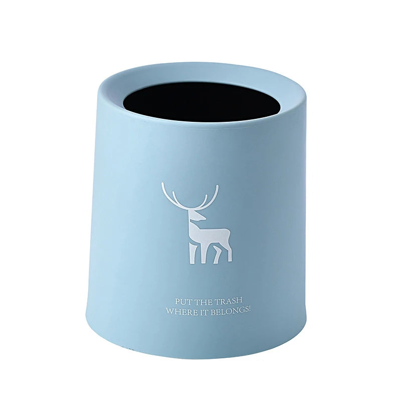 Mini poubelle de bureau bleue cerf
