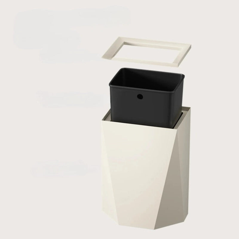 Couvercle et seau de la Poubelle artistique en metal 10L