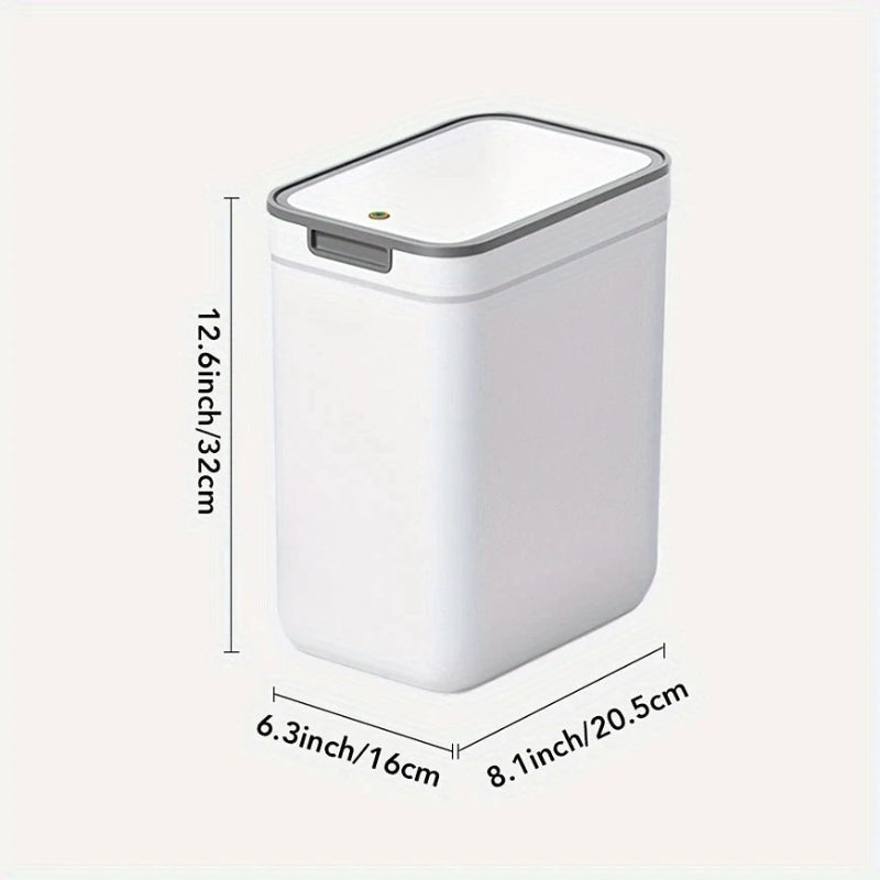 Dimension de la Poubelle de salle de bain blanche 9L