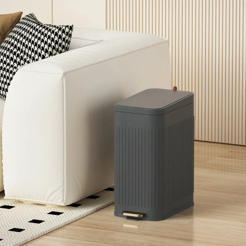 Poubelle design luxe 5L à couvercle grise