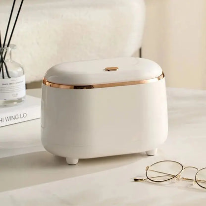 Mini poubelle de bureau blanche