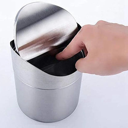 Démonstration de la Mini poubelle de bureau en inox