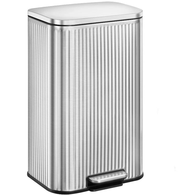 Poubelle 30L argentee en inox