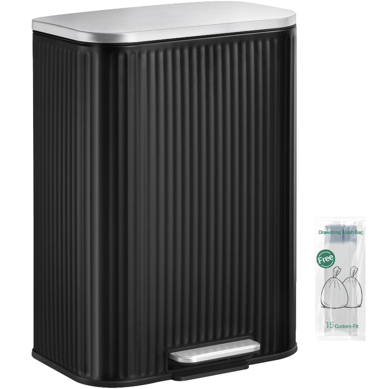Poubelle 50L design moderne noire