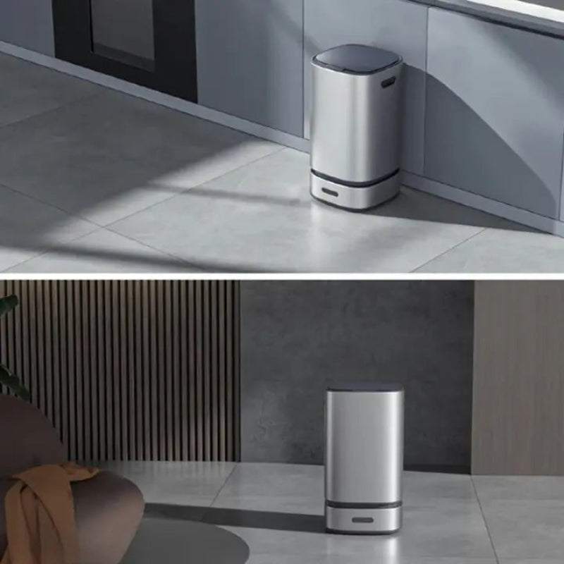 Différents emplacements de la Poubelle automatique 13L design blanc