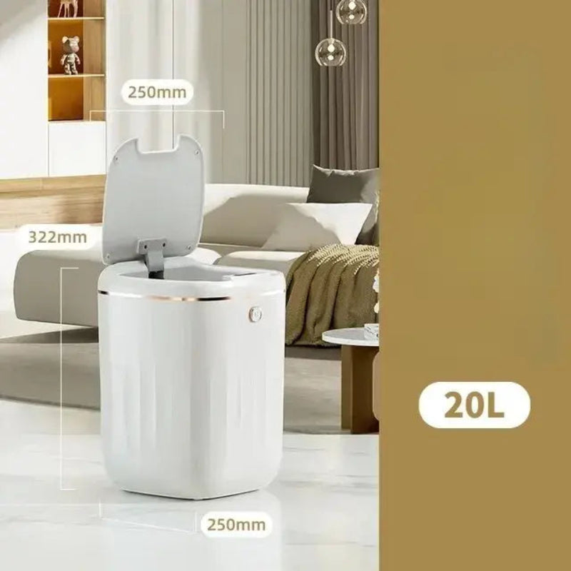 Poubelle automatique 20L blanche