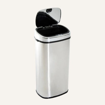 Poubelle automatique blanche 68L
