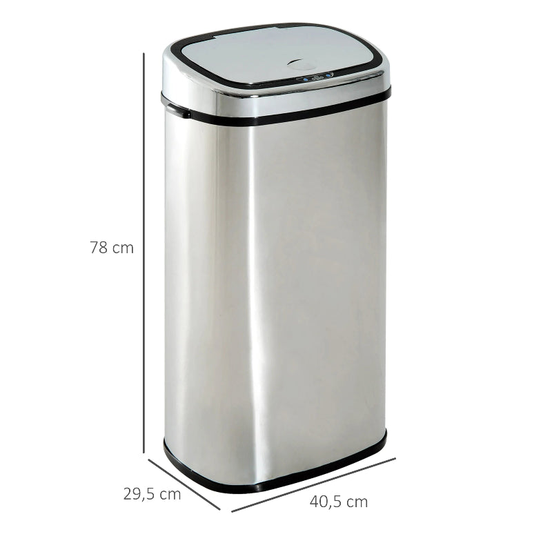 Dimension de la Poubelle automatique blanche 68L