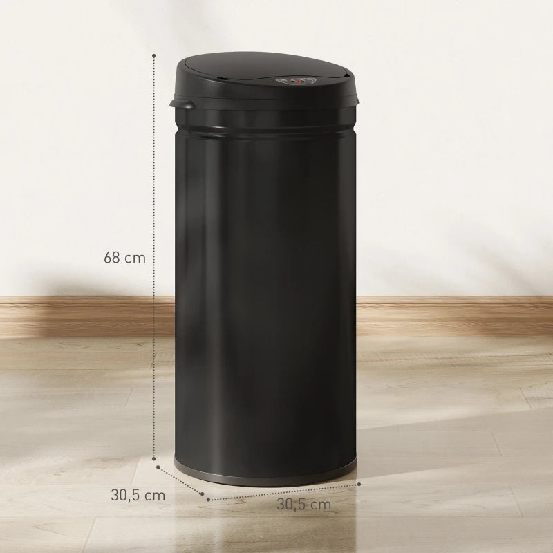 Dimension de la Poubelle automatique noire 42L