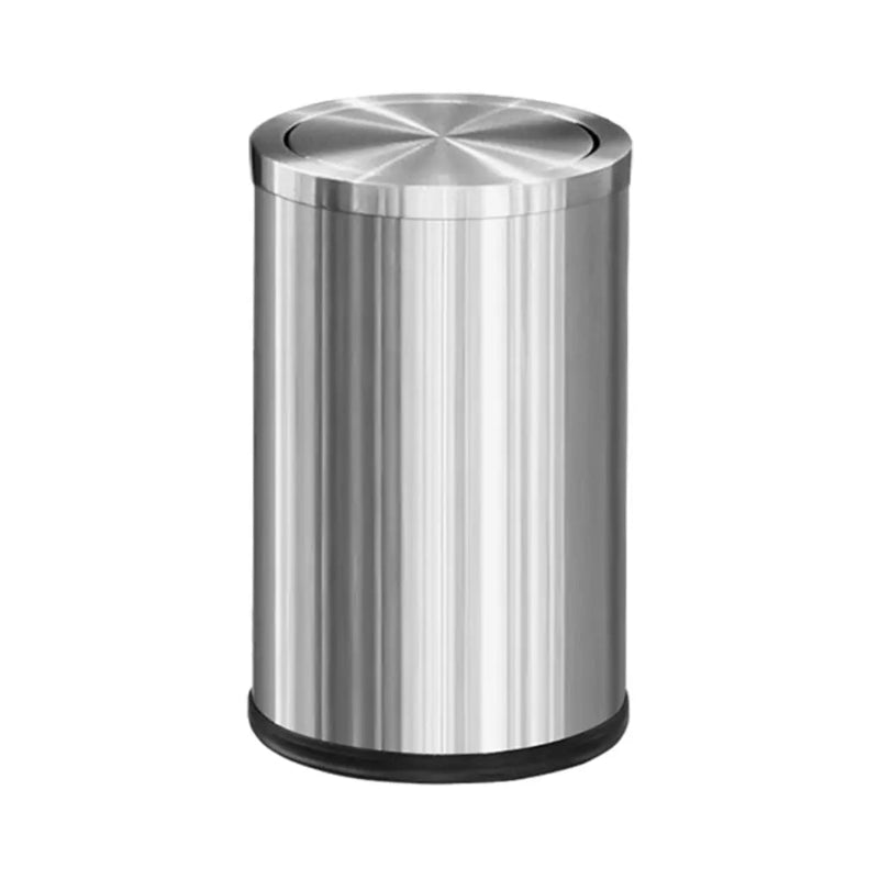Poubelle à couvercle en inox 9L argentée