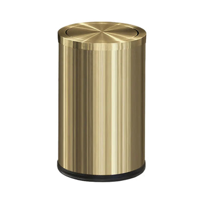 Poubelle à couvercle en inox 9L dorée