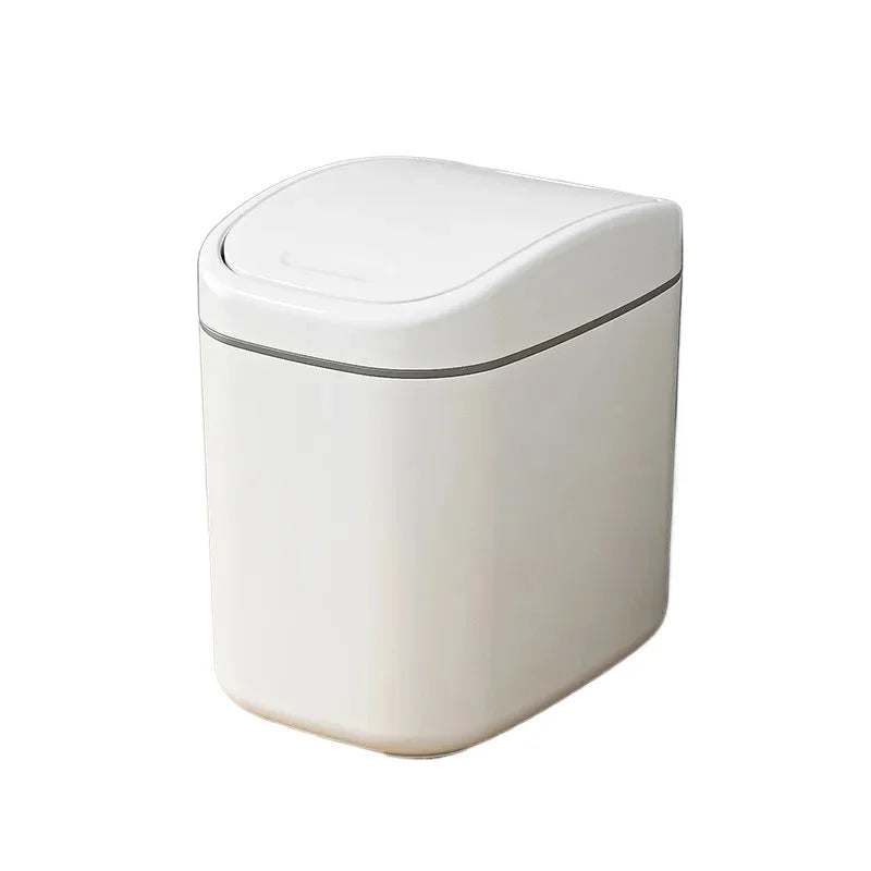 Poubelle de bureau en plastique blanche
