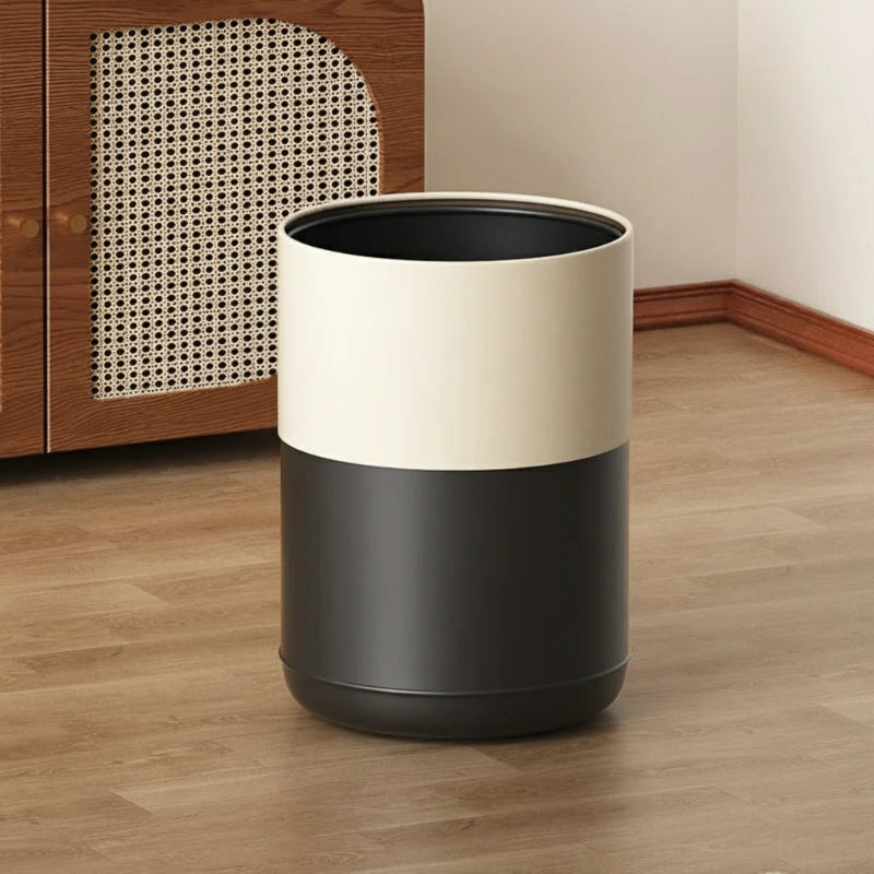 Poubelle de chambre 10L noire et blanche