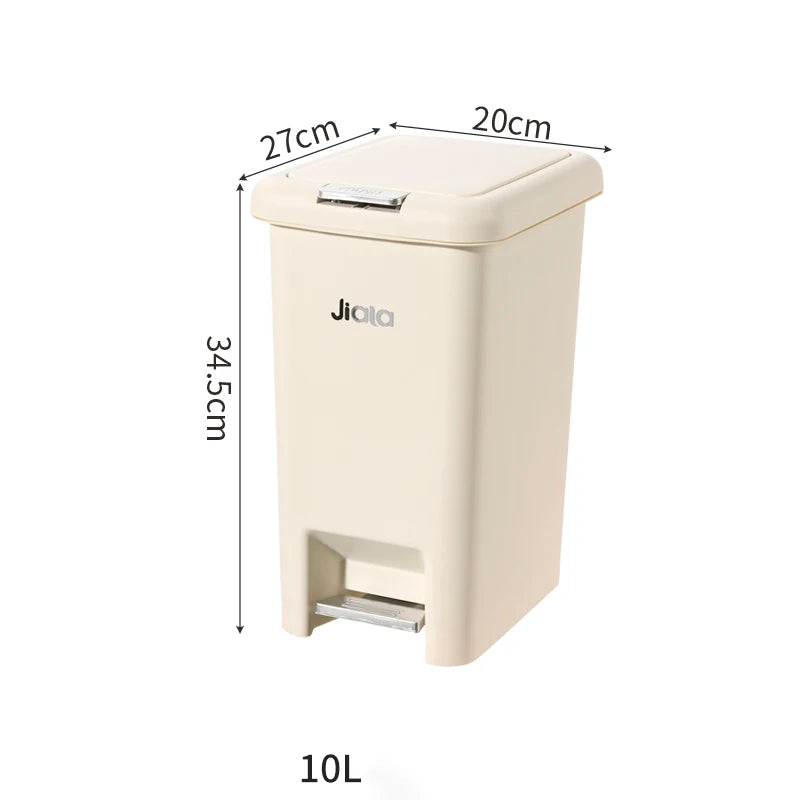 Dimension de la Poubelle de cuisine à pédale beige 10L