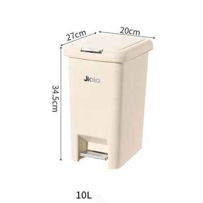 Dimension de la Poubelle de cuisine à pédale beige 10L