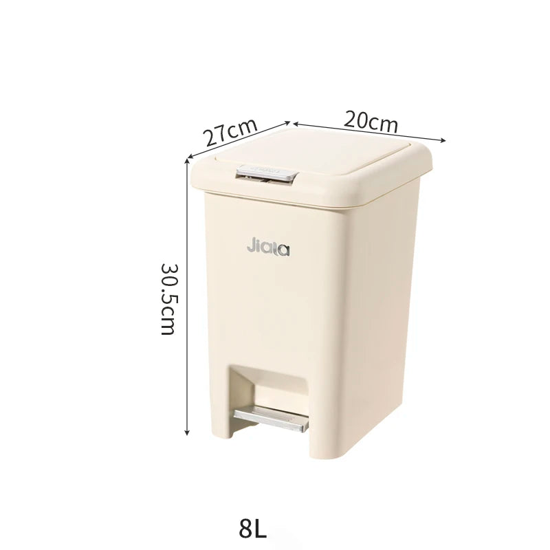 Dimension de la Poubelle de cuisine à pédale beige 8L