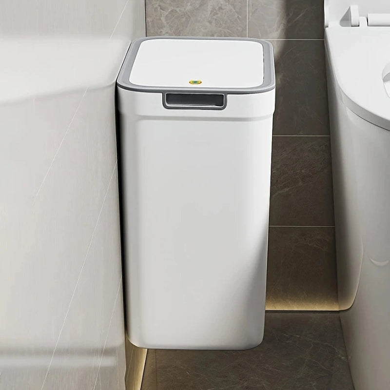 Poubelle de salle de bain blanche 9L