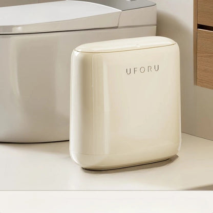 Poubelle de salle de bain design moderne blanche