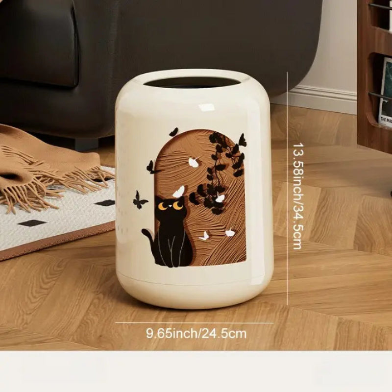 Poubelle design chaton mignon dimension