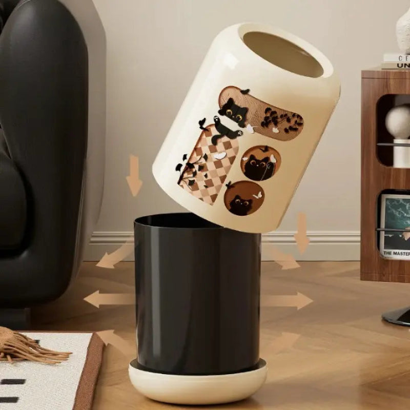 Poubelle design chaton mignon seau