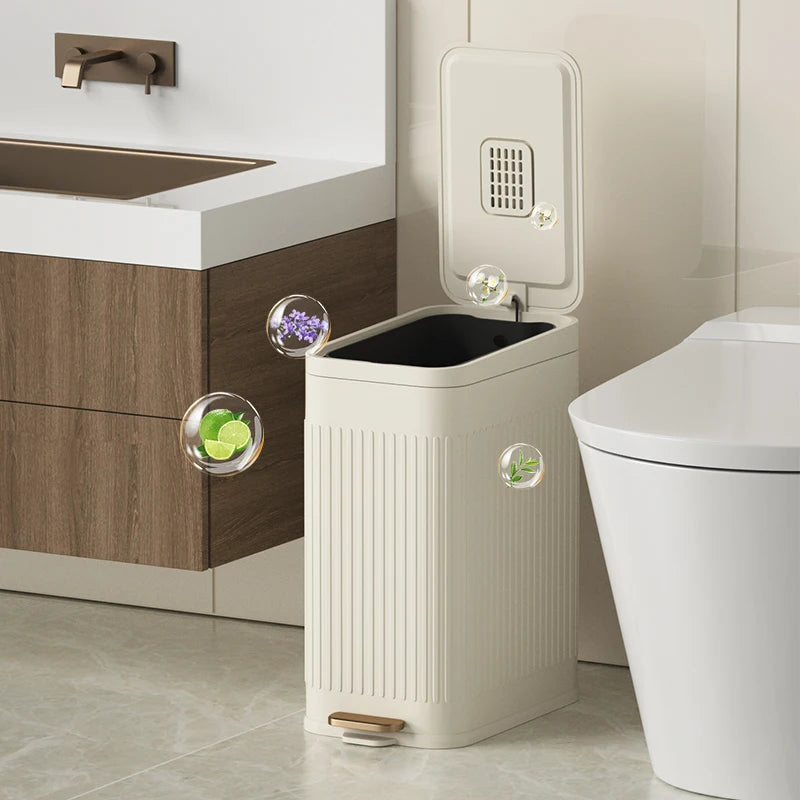 La Poubelle design luxe 10L à couvercle protège contre les mauvaises odeurs