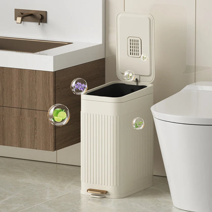 La Poubelle design luxe 10L à couvercle protège contre les mauvaises odeurs