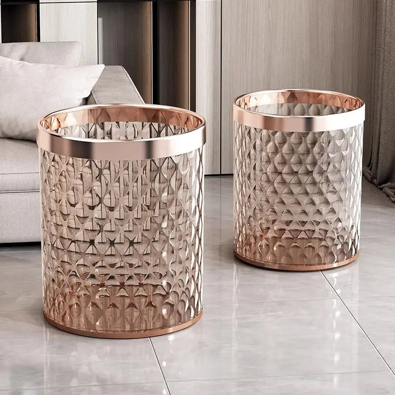 Poubelle design moderne 10L champagne gold