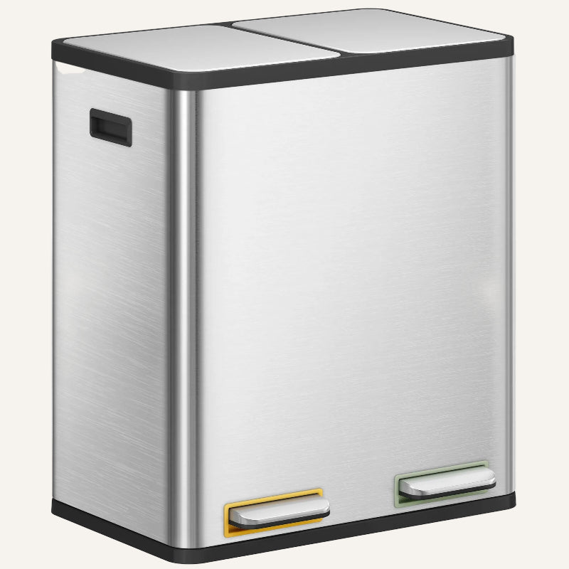Poubelle à double compartiment 2x30L