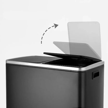 Couvercle de la Poubelle à double compartiment 60L noire