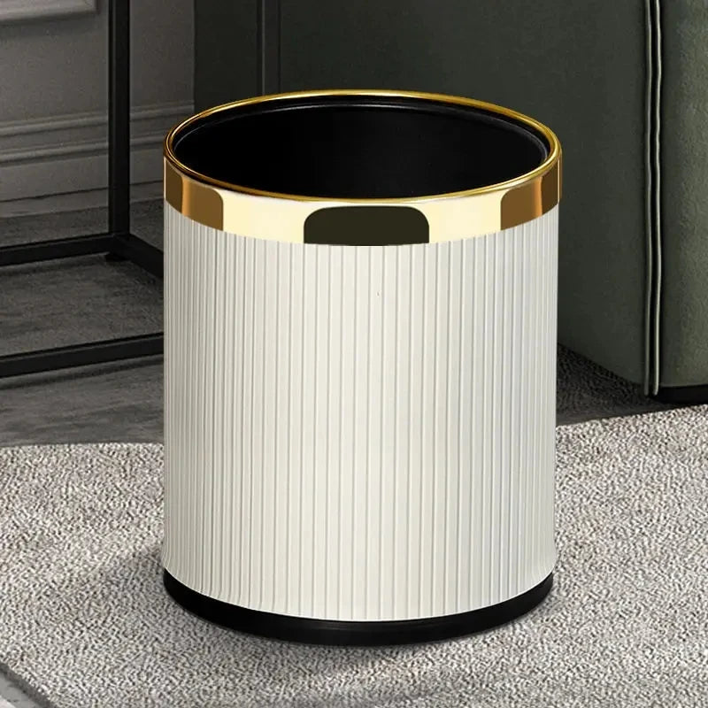 Poubelle à double paroi 10L blanche