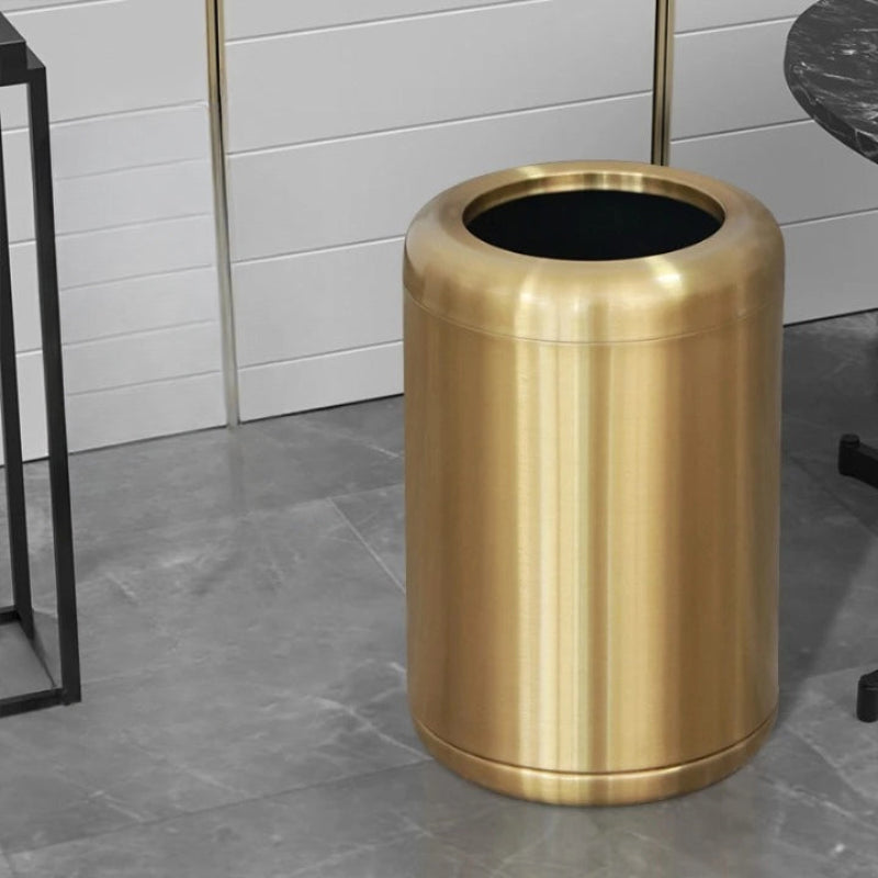 Poubelle en inox ronde 8L dorée