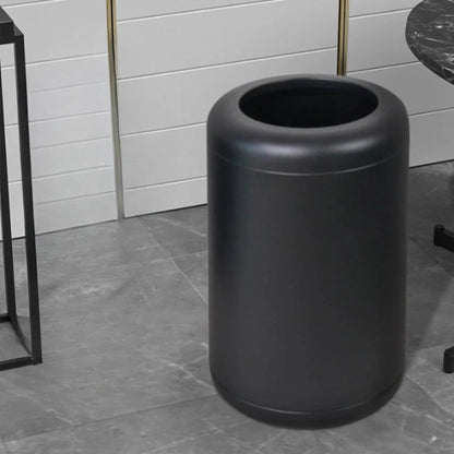 Poubelle en inox ronde 8L noire