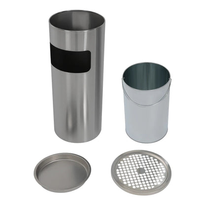 Différentes pièces de la Poubelle exterieure grise 15L