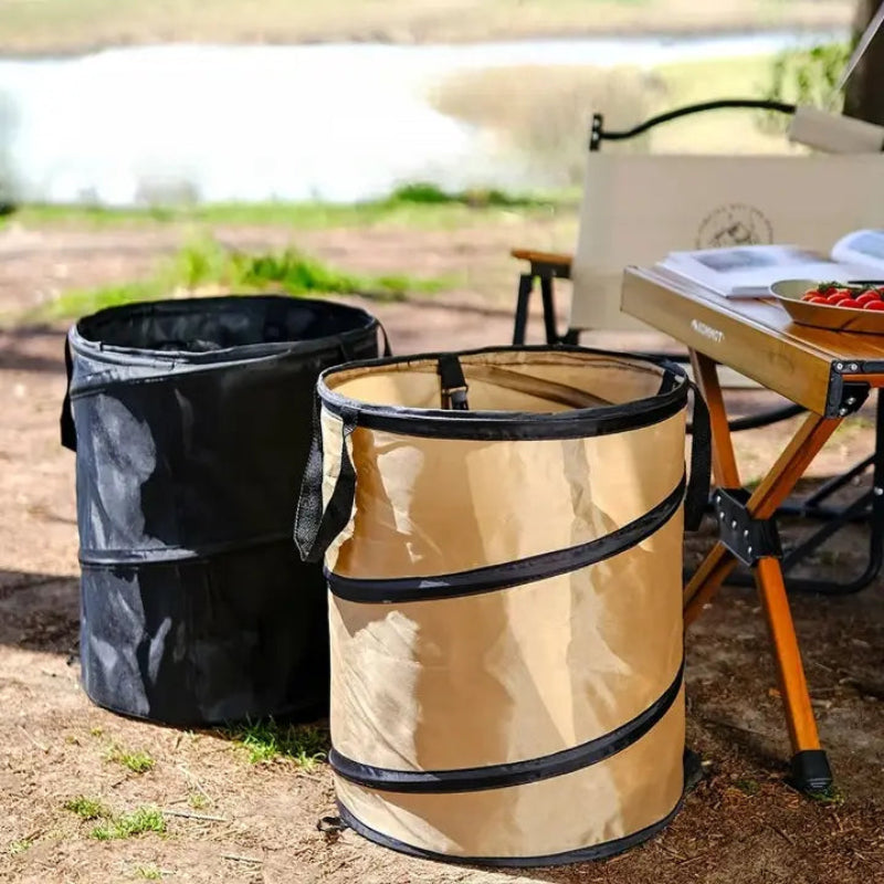 Poubelle extérieure souple en camping