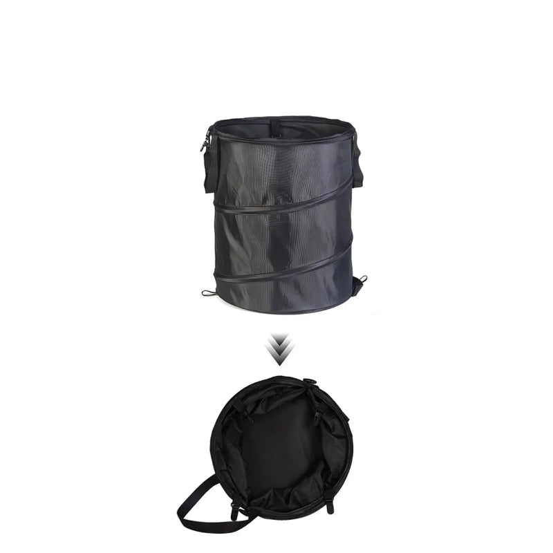 Poubelle extérieure souple noire plié
