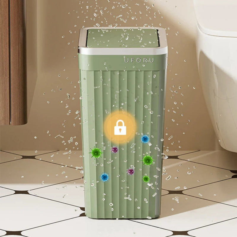 Poubelle à fente étroite Uforu verte waterproof