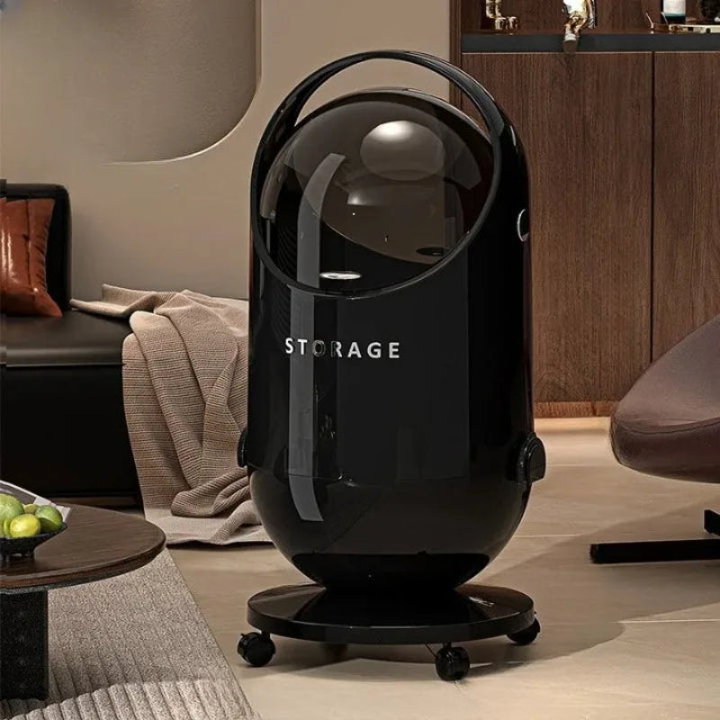 Poubelle moderne avec roulettes 20L noire