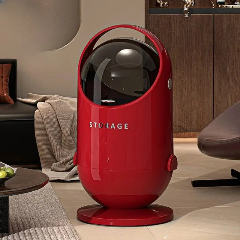Poubelle moderne avec roulettes 20L rouge