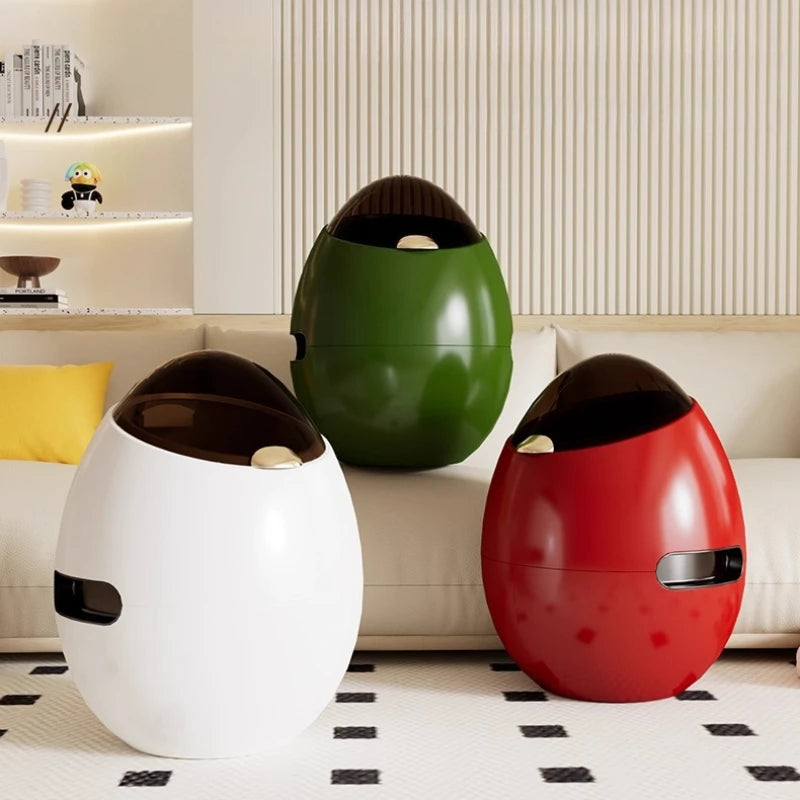 Poubelle moderne design oeuf