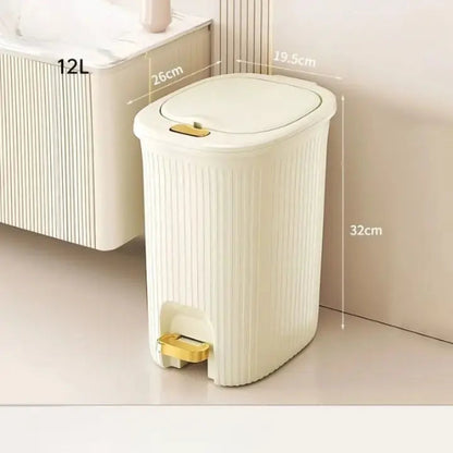 Dimension de la Poubelle nordique beige 12L