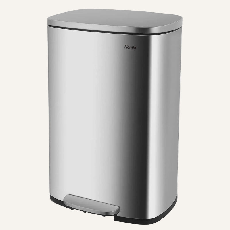 Poubelle à pedale en inox 50L