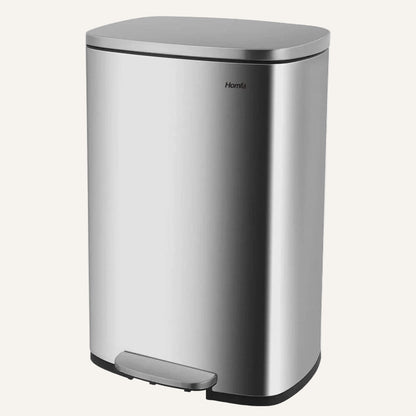 Poubelle à pedale en inox 50L