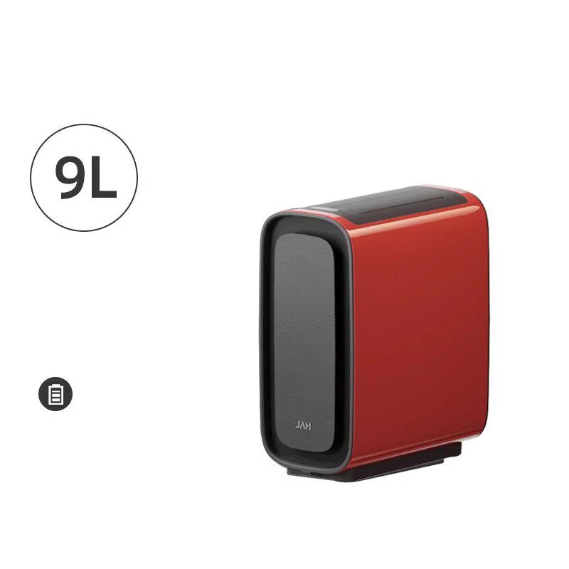 Poubelle salle de bain automatique rectangle rouge 9L