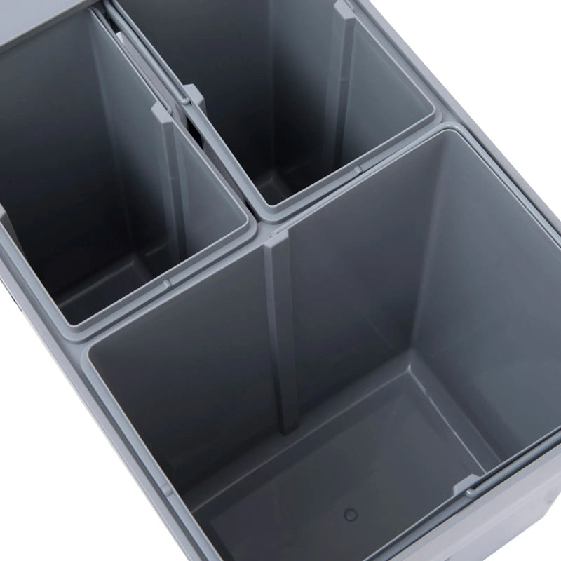 Poubelle sous evier à 3 compartiments 40L bac