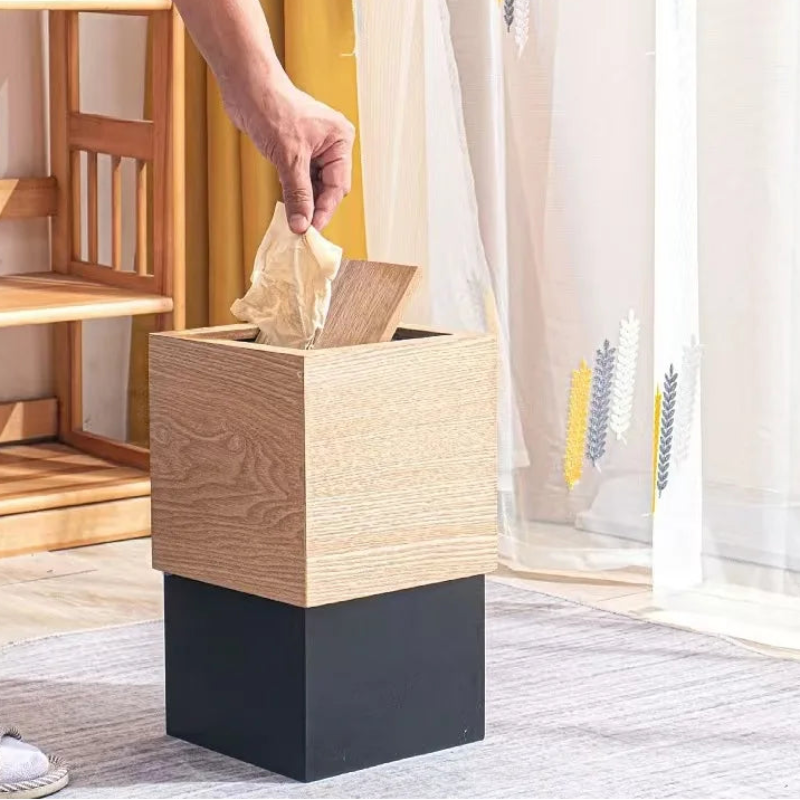 Démonstration de la Poubelle style japonais en bois