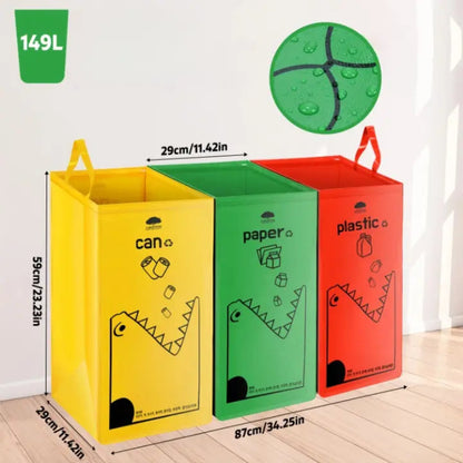 Dimension de la Poubelle à tri sélectif 149L