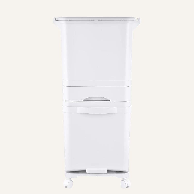 Poubelle à tri selectif blanche 42L