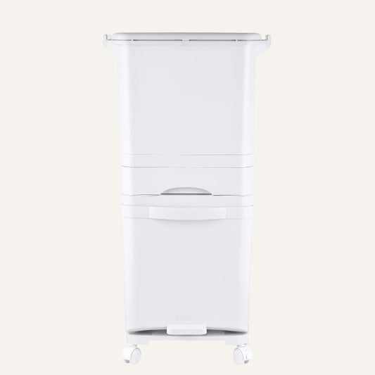 Poubelle à tri selectif blanche 42L