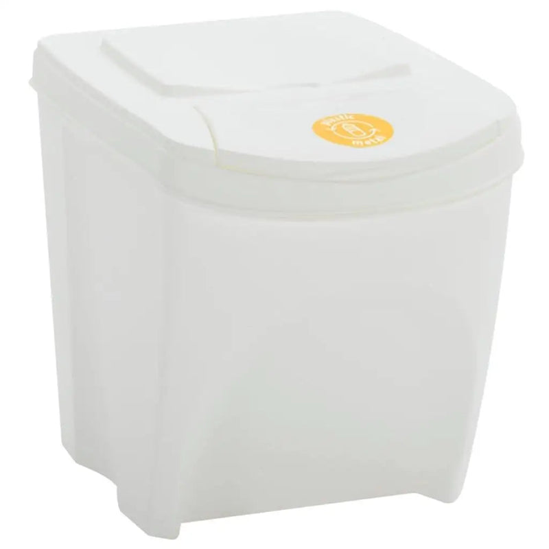 Poubelle à tri selectif empilables blanche jaune