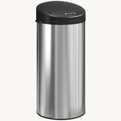 poubelle automatique 30L argentee